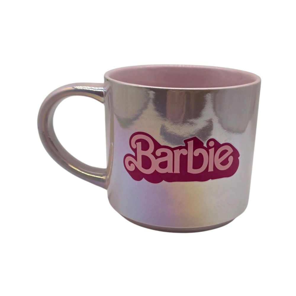 Barbie Movie Mug Core Home Pink Iridescent‎ Coffee Cup 15oz Novelty New